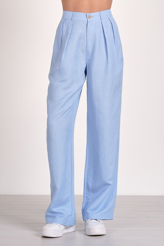 Light Blue Linen Trousers