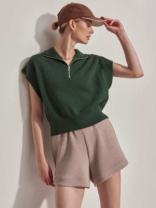 Fulton Cropped Top - Forest
