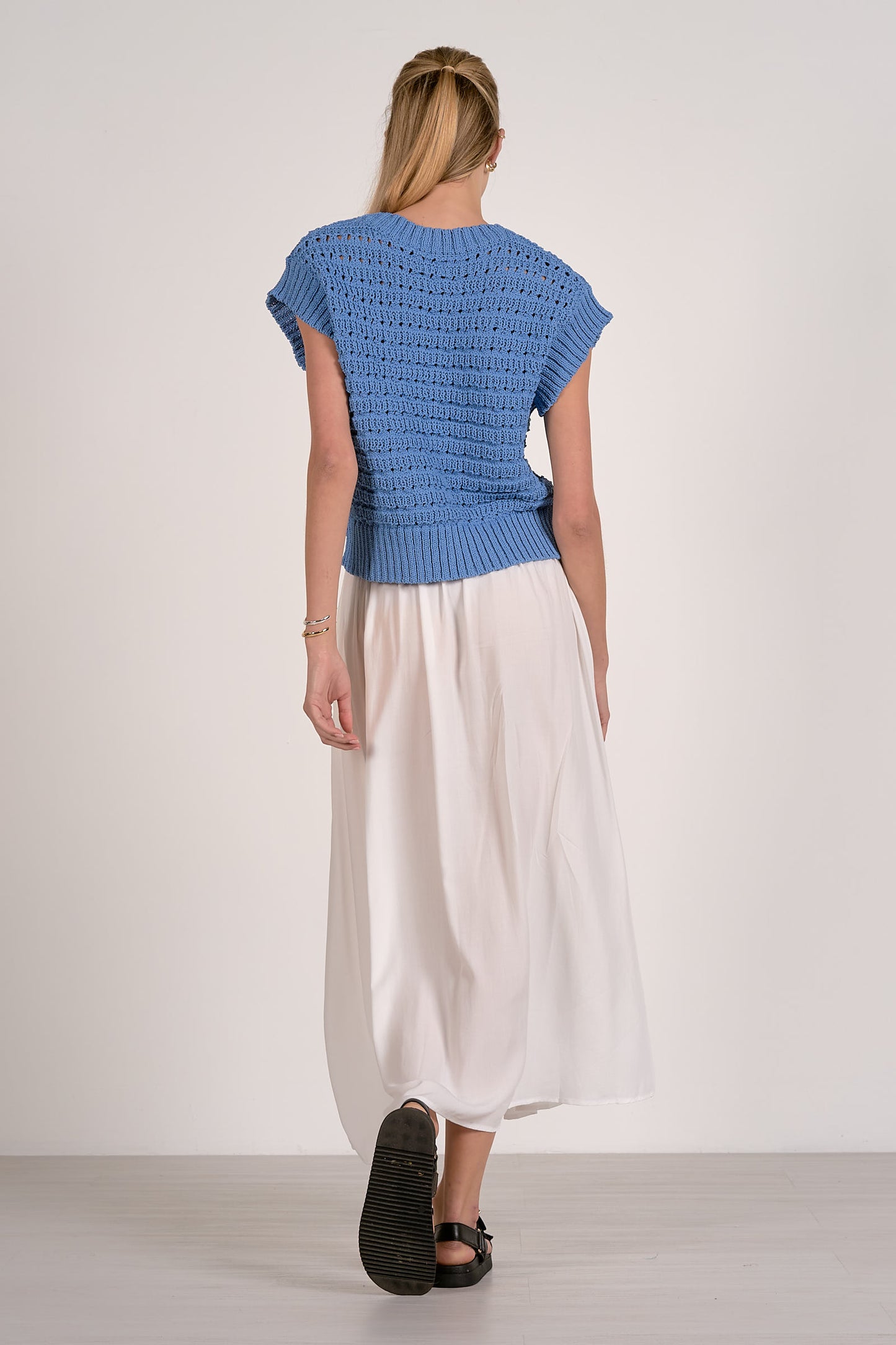 Woven Sleeveless Top - Blue