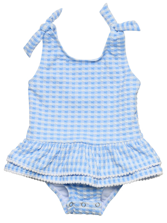 SEASIDE GINGHAM SKIRT SWIMSUIT