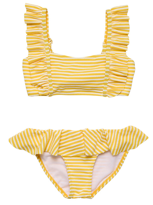 SUNSHINE STRIPE FRILLED BIKINI