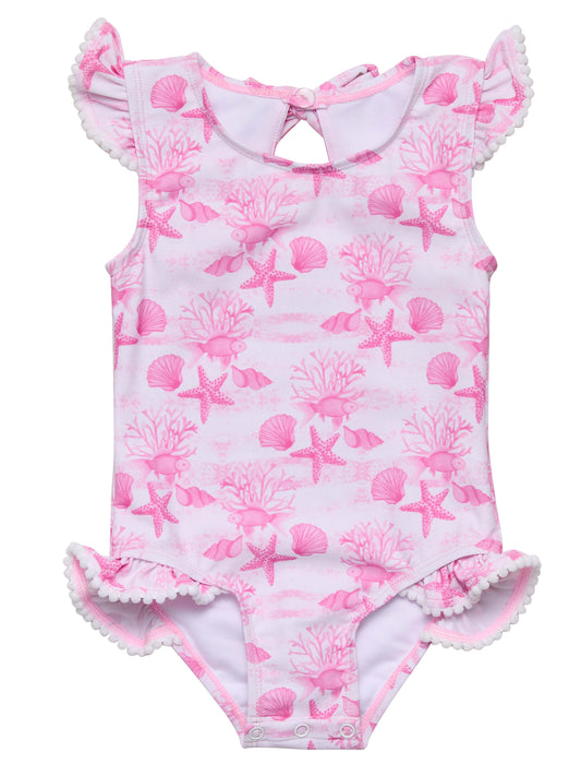 PINK LAGOON FRILL SWIMSUIT