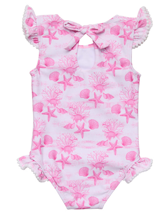 PINK LAGOON FRILL SWIMSUIT