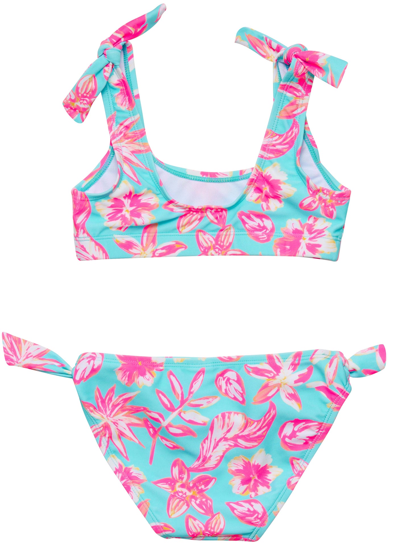 TROPICAL GLOW RECYCLED CROP BIKINI