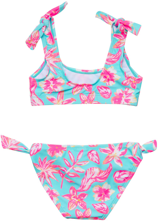 TROPICAL GLOW RECYCLED CROP BIKINI
