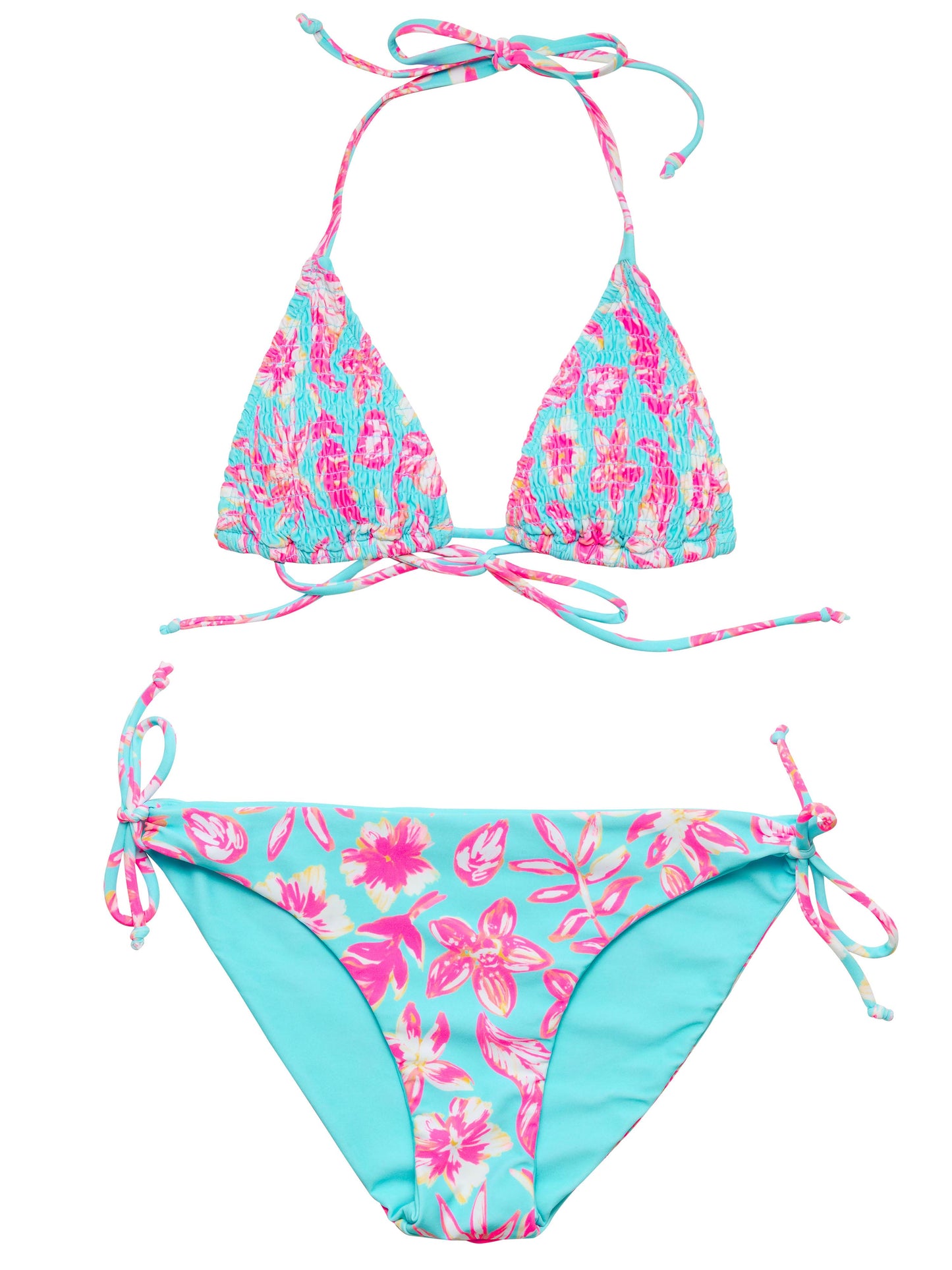TROPICAL GLOW TEEN RECYCLED TRIANGLE BIKINI