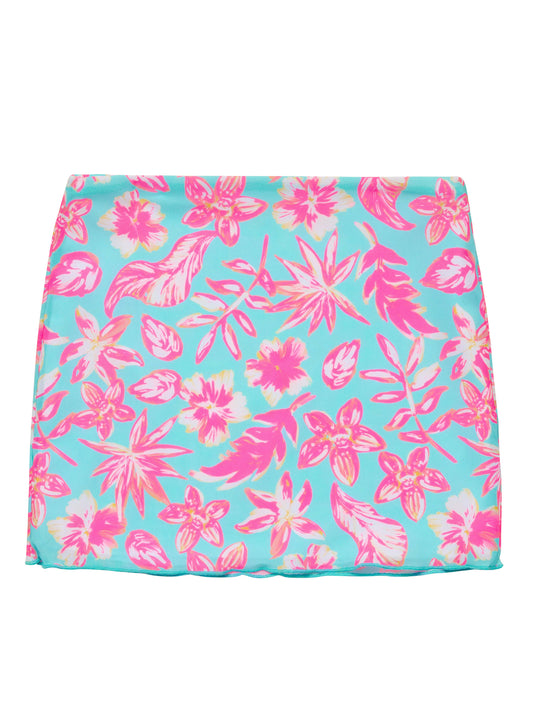 TROPICAL GLOW TEEN MINI SKIRT