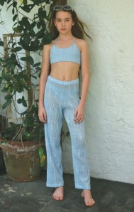 Evy Pants - Cloud Blue Weave
