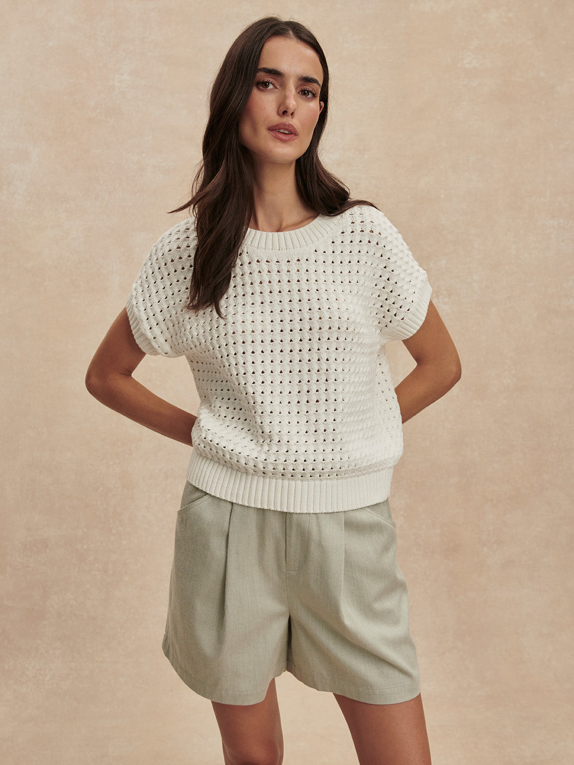 Denny Knit Top - Snow White