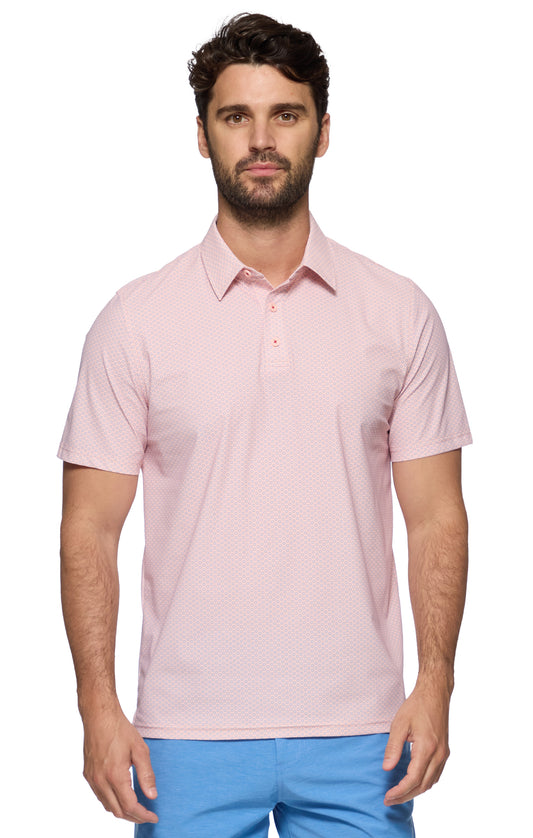 Stateline Short Sleeve Geo Dot Performance Polo