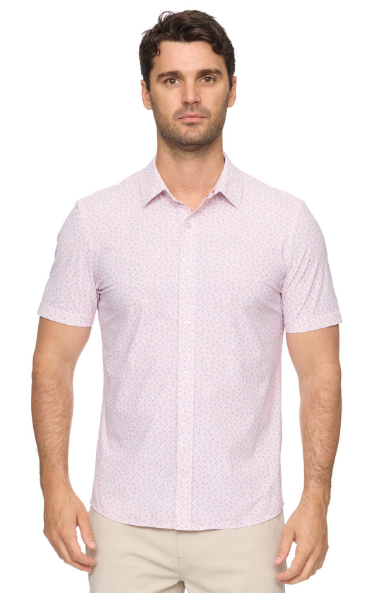Edmond Short Sleeve Geo Print Journey Shirt