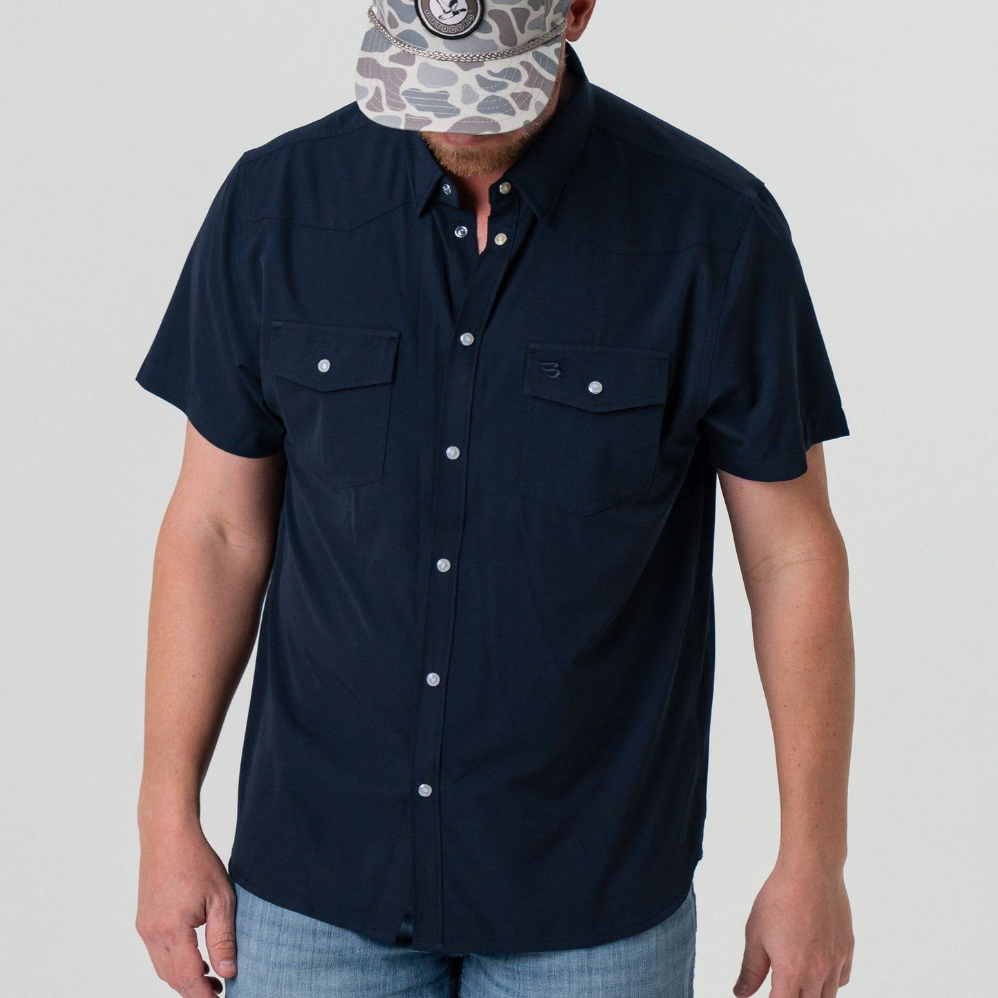 Performance Western Shirt - Navy Blue