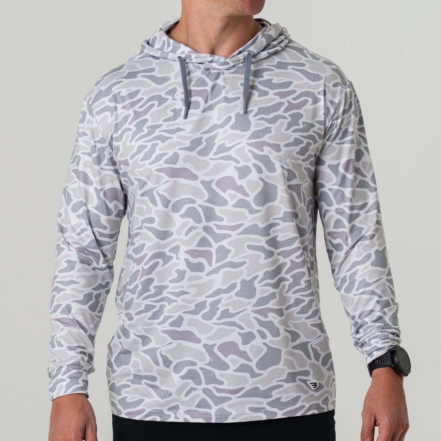 Long Sleeve Performance Hoodie - White Camo