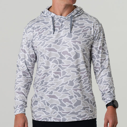 Long Sleeve Performance Hoodie - White Camo