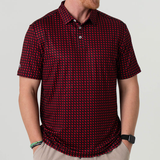 Performance Polo - Georgia Black/Red