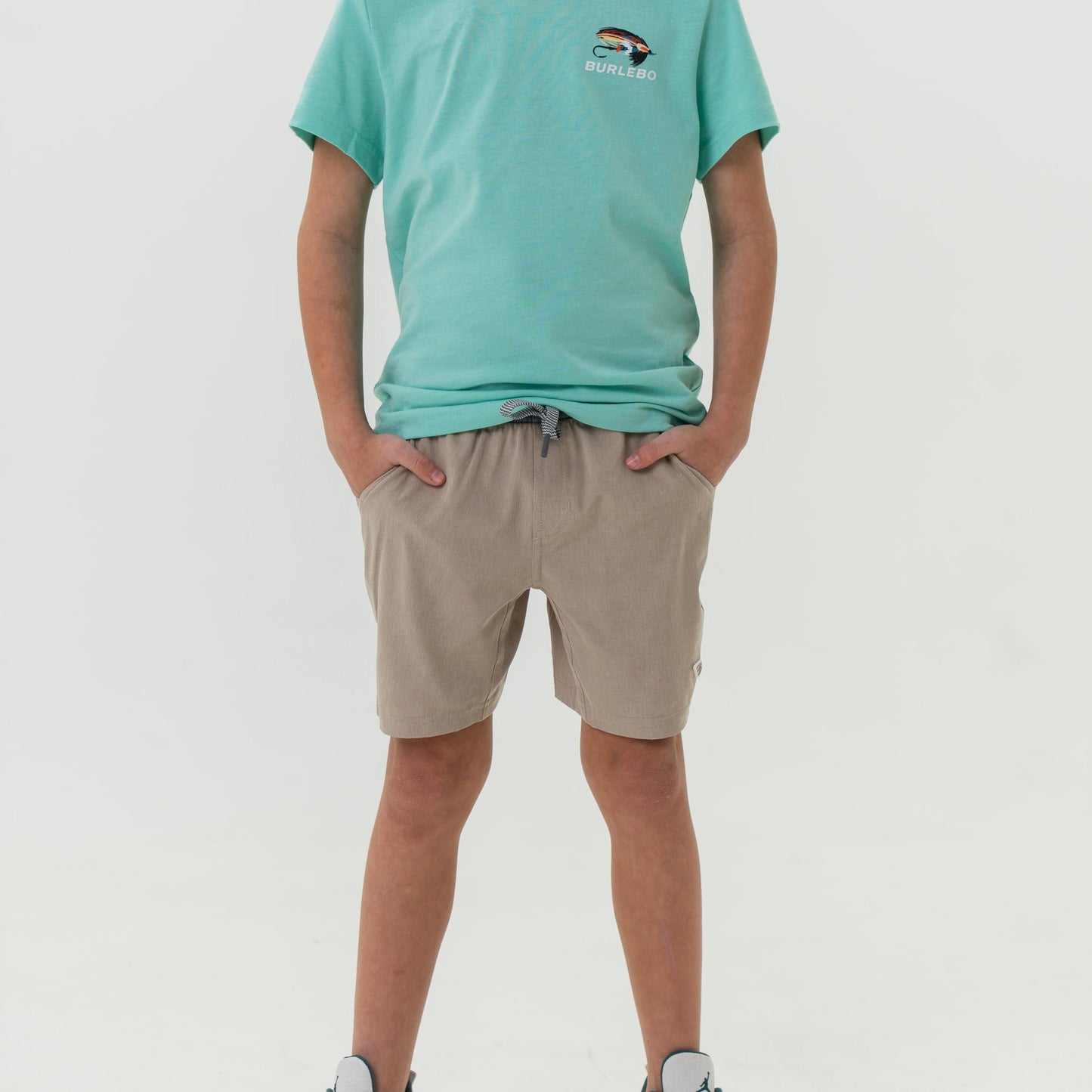 Youth Athletic Shorts - Heather Khaki/Venado Camo Liner