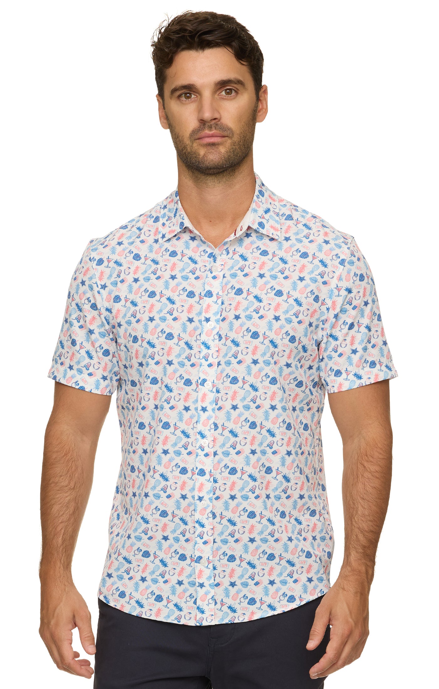 Sayreville Americana Drink Print Outdoor Performance Shirt