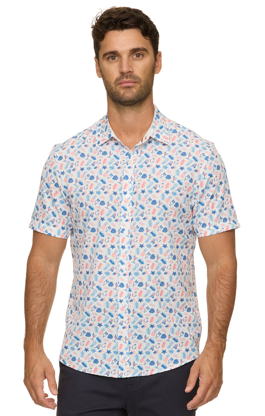 Sayreville Americana Drink Print Outdoor Performance Shirt