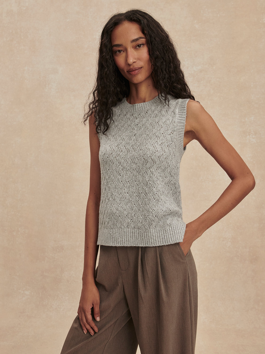 Hazen Knit Tank - Grey Melange