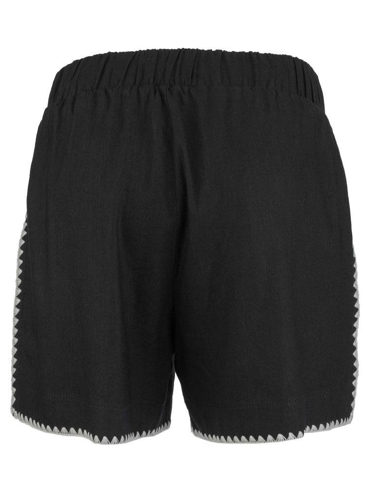 Nicolette Bermuda with Embroidery Border