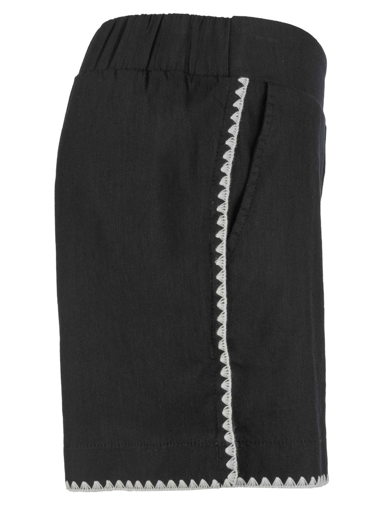 Nicolette Bermuda with Embroidery Border
