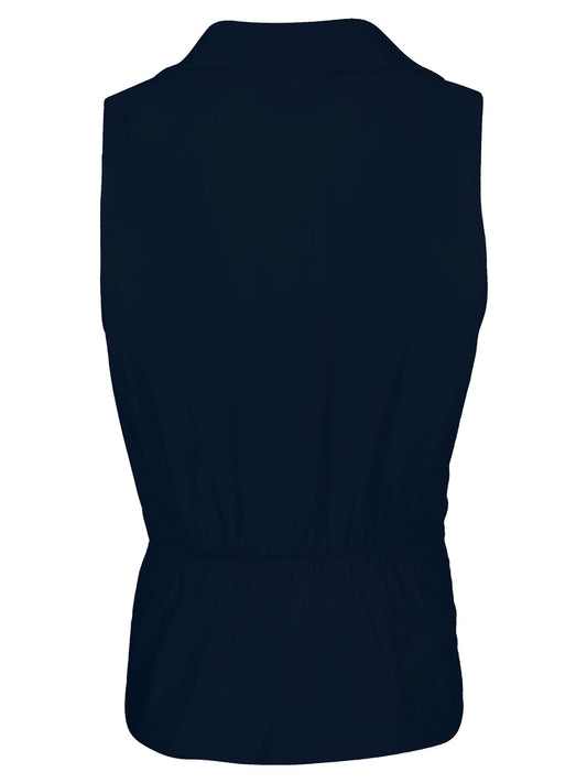 Sara Sleeveless Top w/ Twisted Bottom - Navy