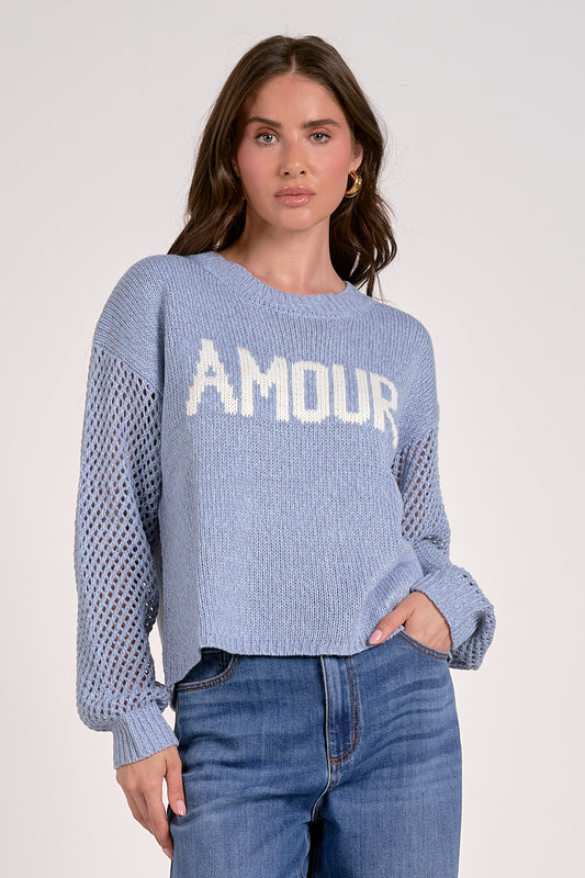 Amour Light Blue Sweater