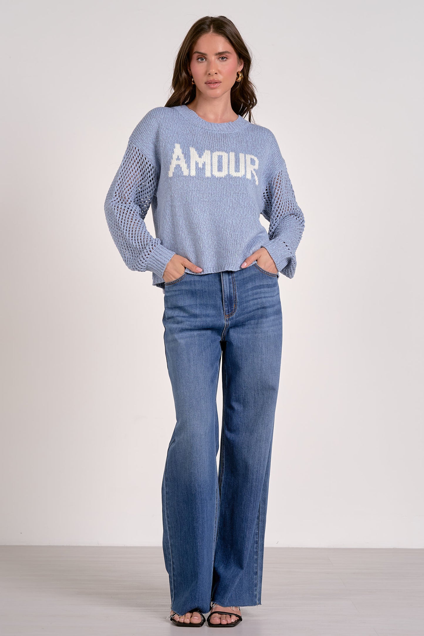 Amour Light Blue Sweater