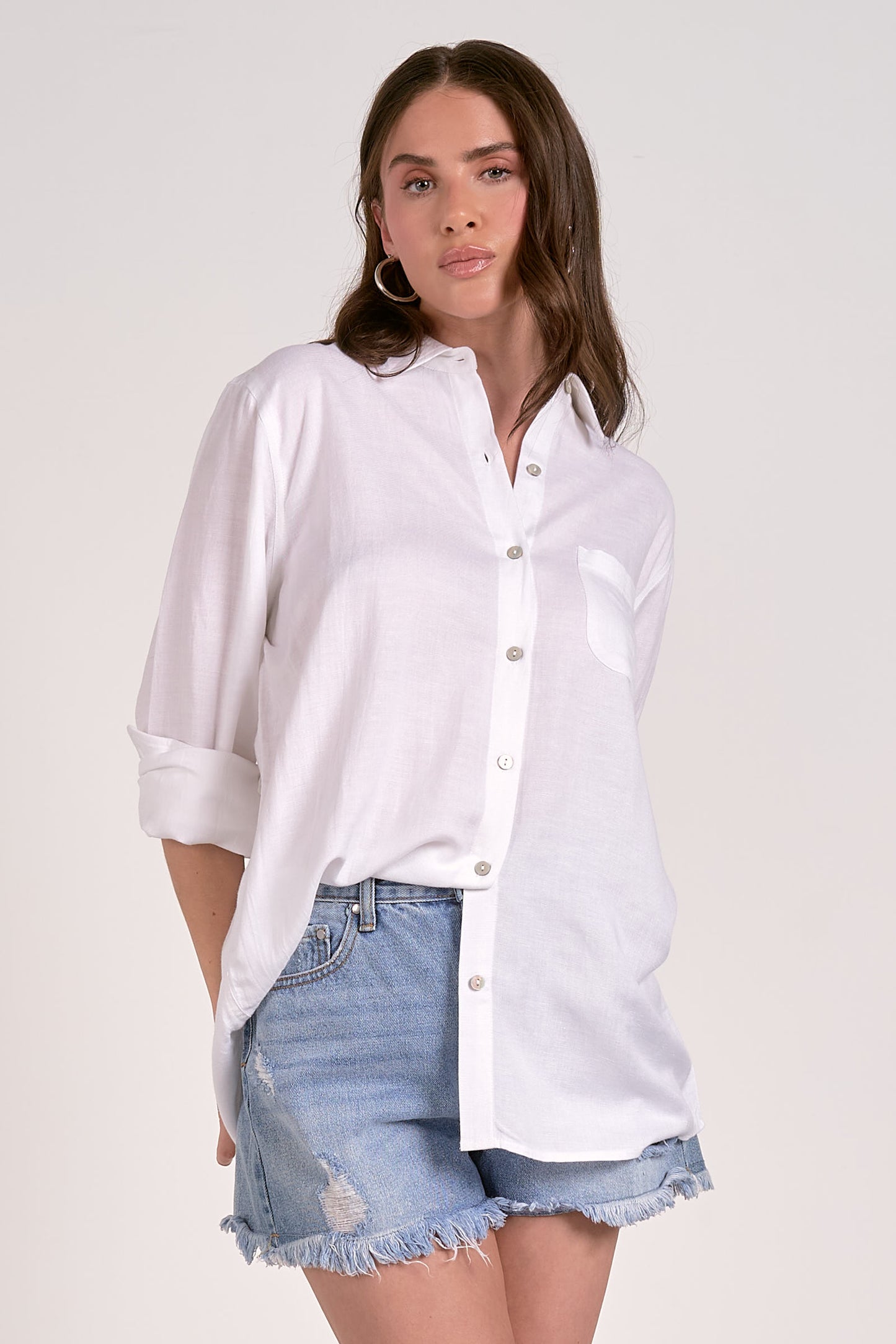 White Soft Tencel Shirt