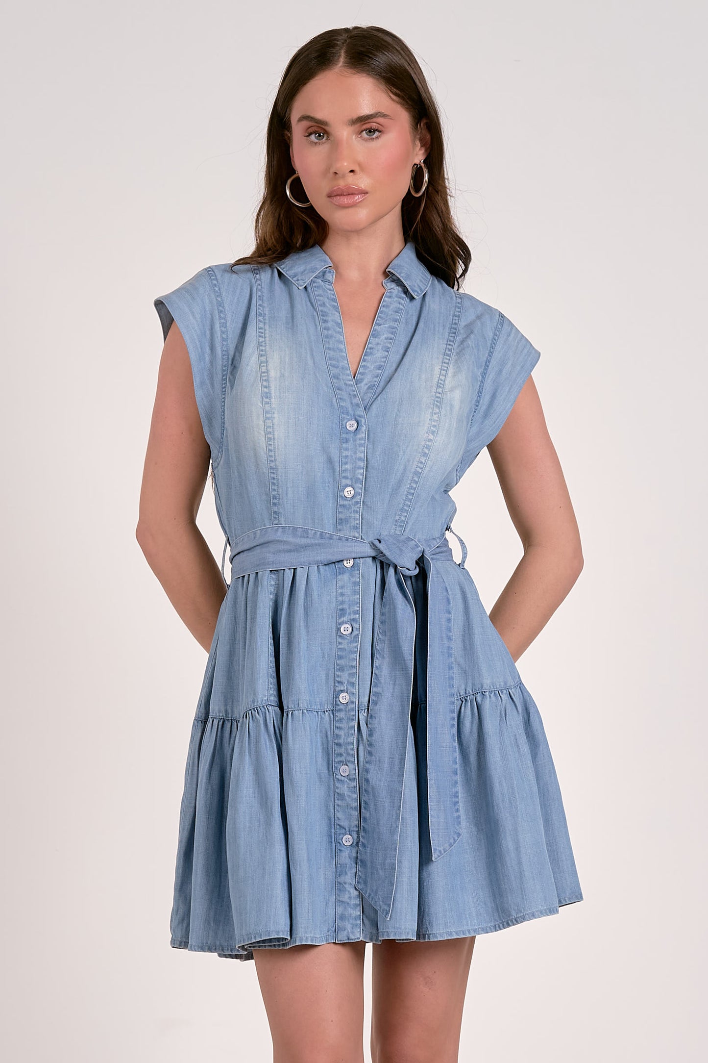 Tencel Cap Sleeve Dress