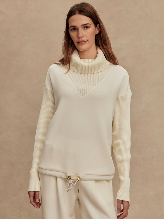 Hannah Cowl Neck Sweater - Egret