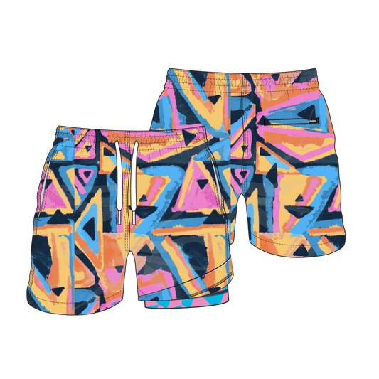 Exploding Nachos Kids Swim Trunks Lined