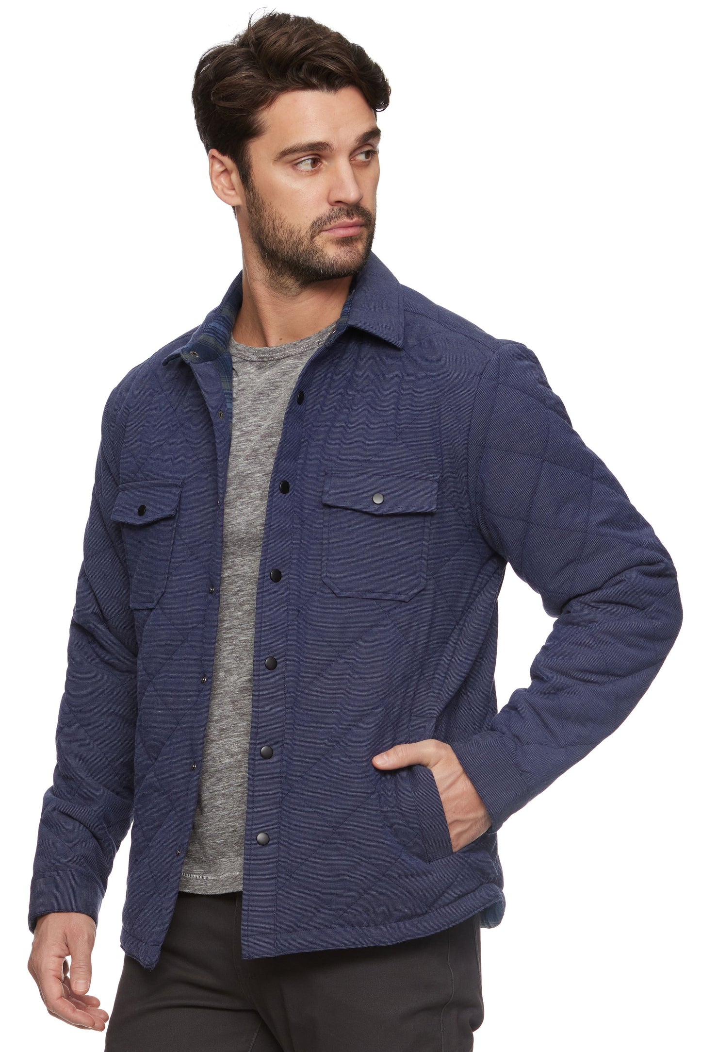 Chapin Quilted Flannel Lined Shirt Jacket