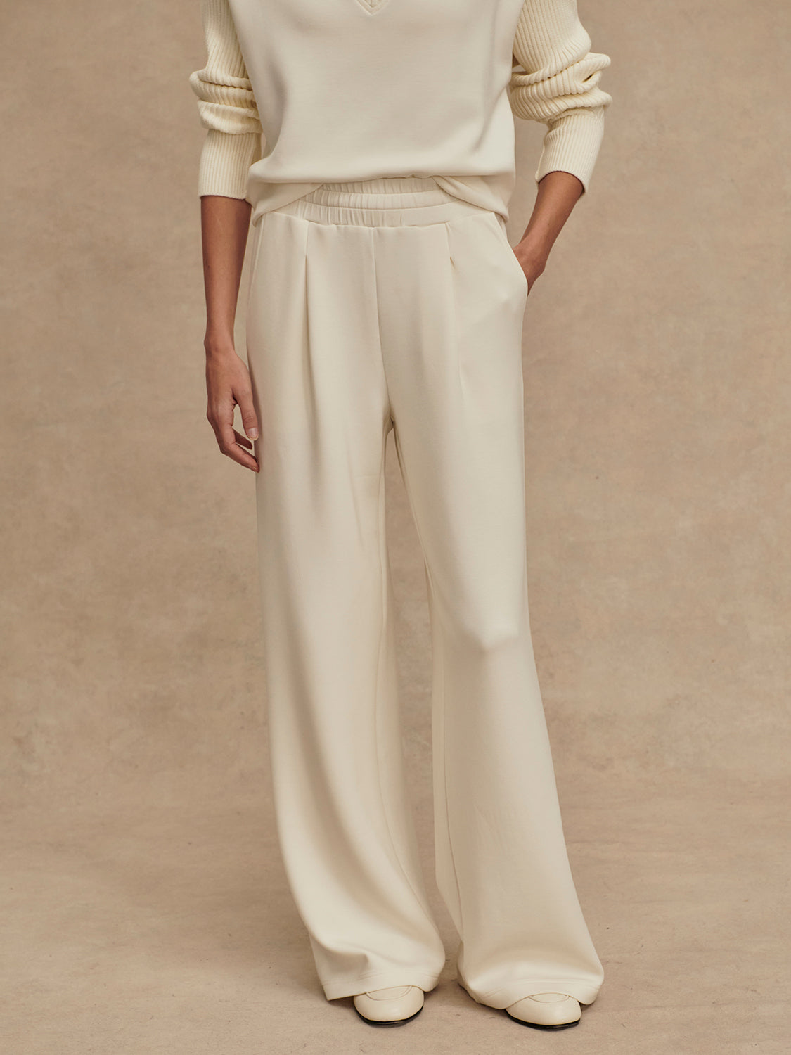 Extra Wide Leg Pant 29.5 - Egret