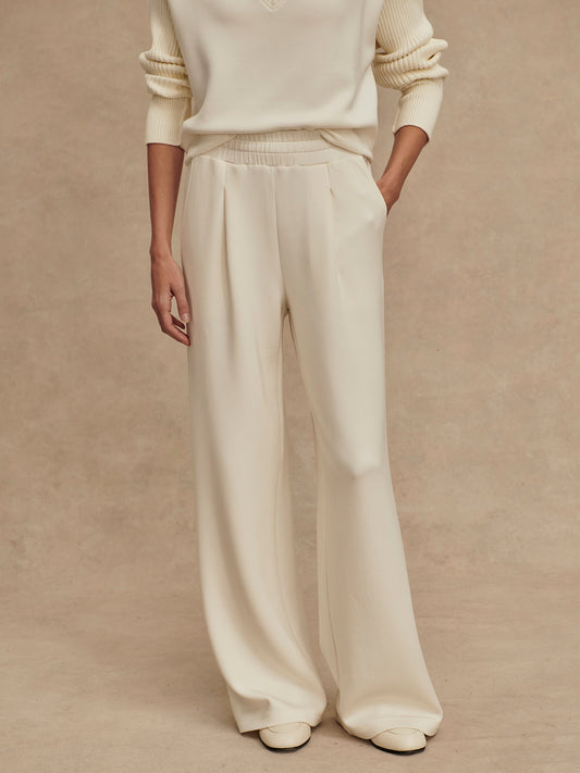 Extra Wide Leg Pant 29.5 - Egret