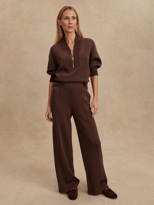 The Wide Leg Pant 30 - Coffee Bean