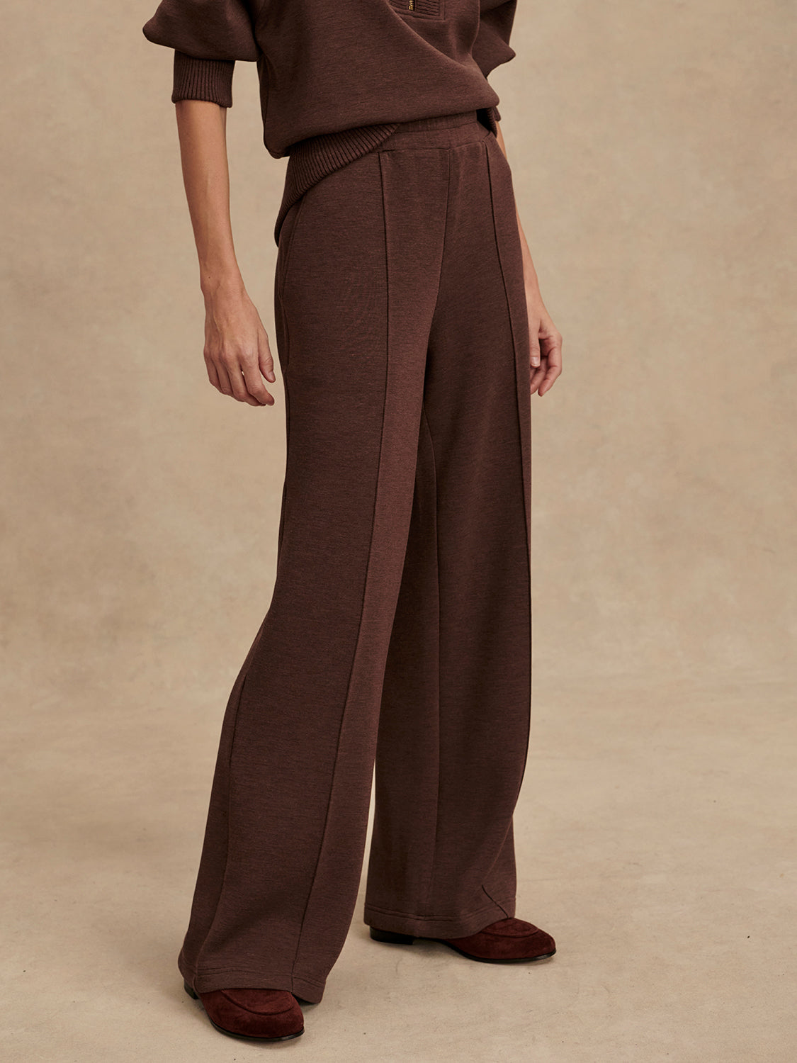 The Wide Leg Pant 30 - Coffee Bean