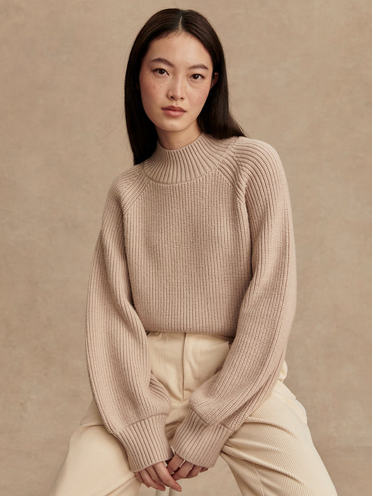 Martina High Neck Ribbed Sweater