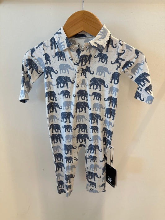 Ethan's Elephants Polo Romper