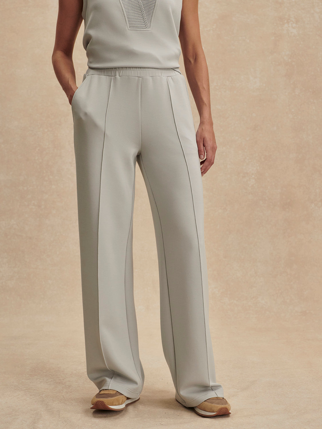 The Wide Leg Pant 30in - Blue Clay