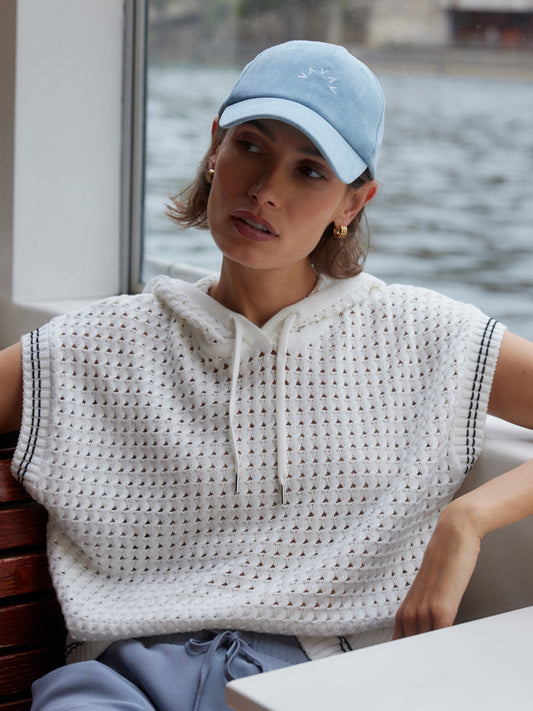 Vittoria Knit Hoodie - Snow White