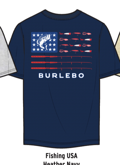 Fishing USA - Heather Navy SS Tshirt