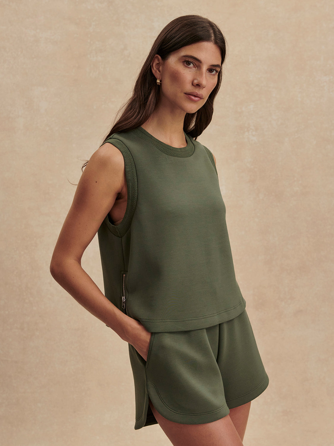 Shea Crop Tank - Thyme