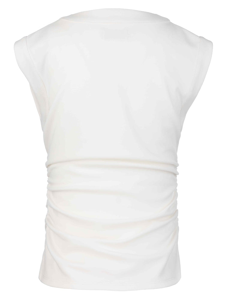 RAYNA -BANDED TANK W/ ROUCHING DETAIL