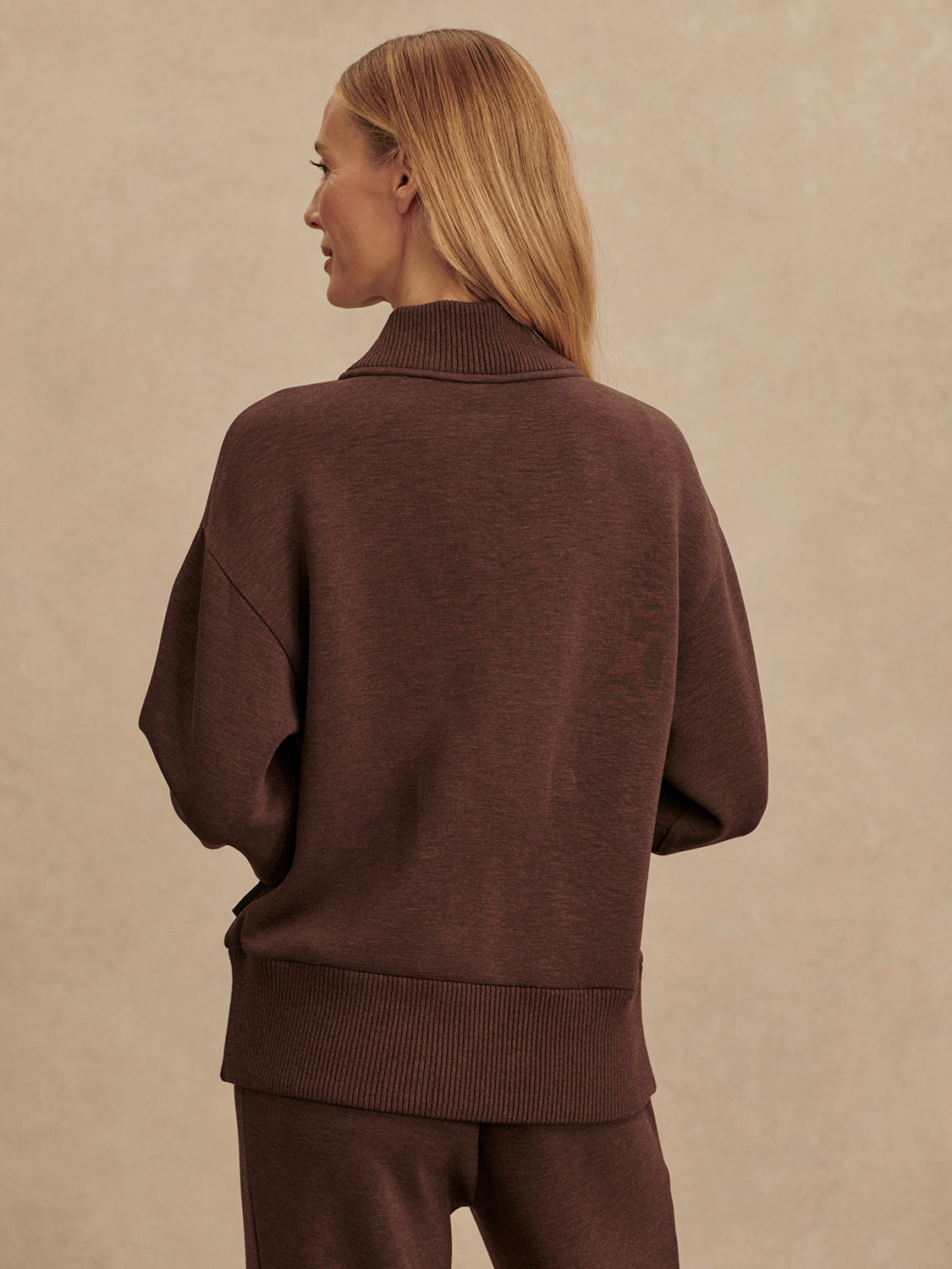Sally Half Zip - Coffee Bean