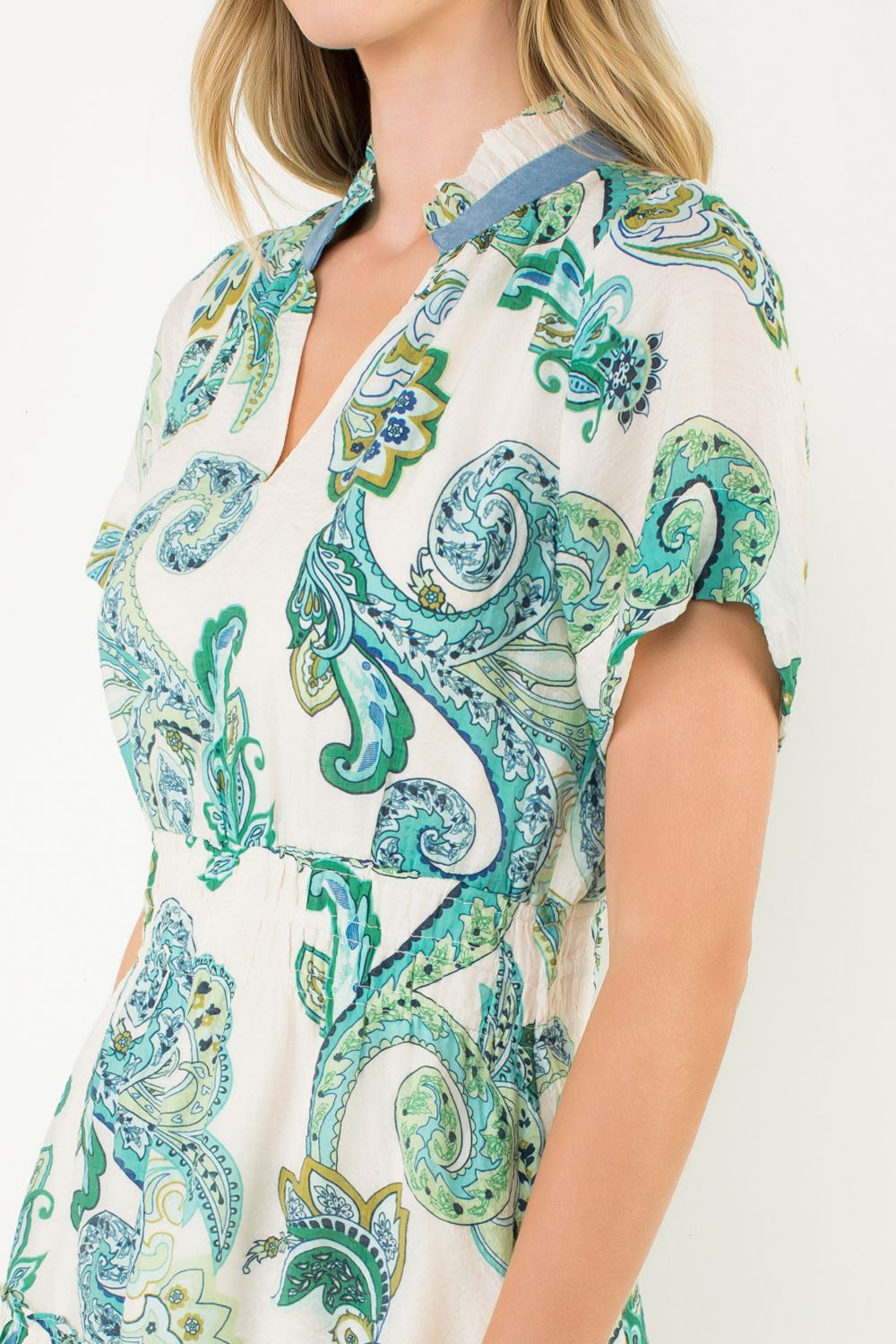 Printed Smock Waist Dress