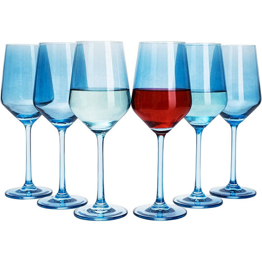 Cobalt Wine Glass - 12 oz Hand Blown