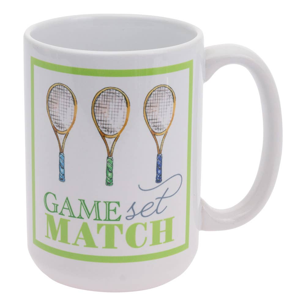 Game Set Match 15 oz. Ceramic Mug Rosanne Beck