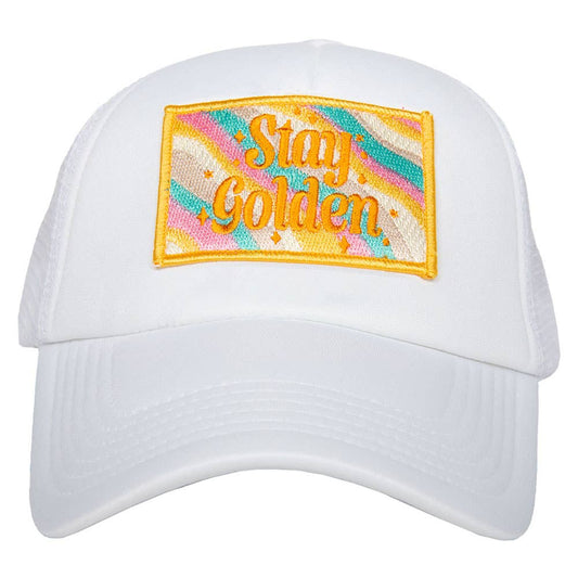 Stay Golden Trucker Hat (White Foam)