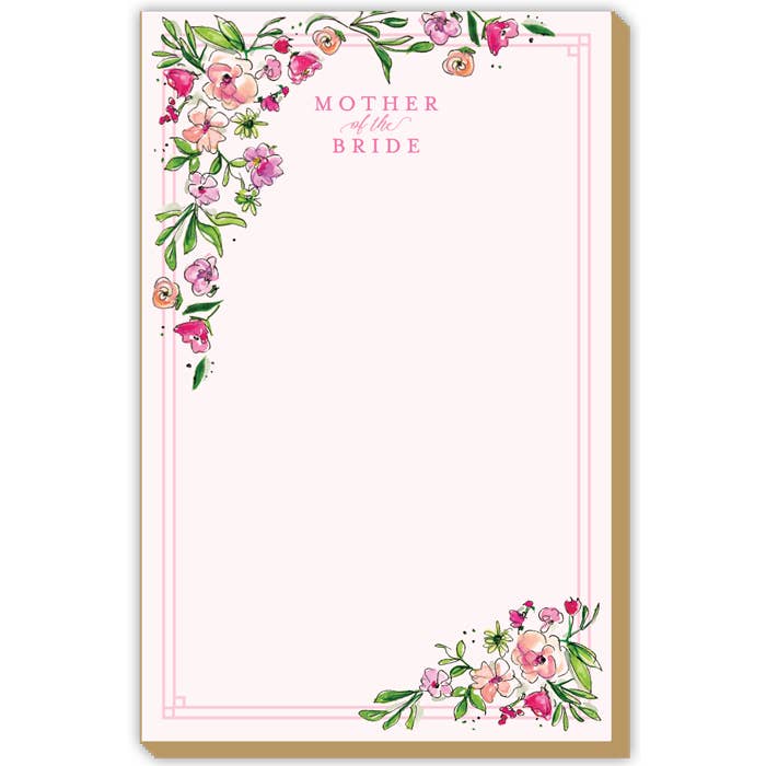 Mother of the Bride Pink Blossoms Luxe Large Notepad